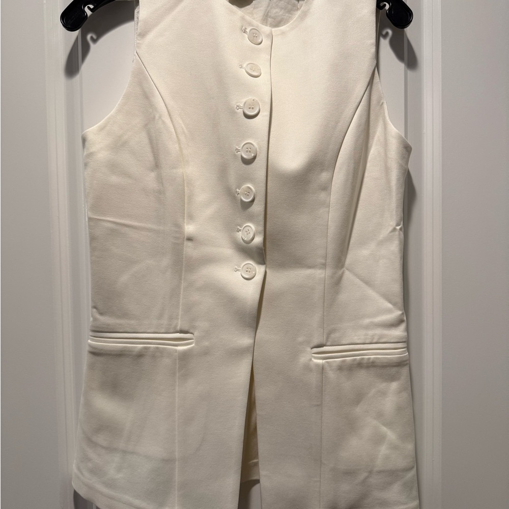 Joie Cream Button-Front Vest